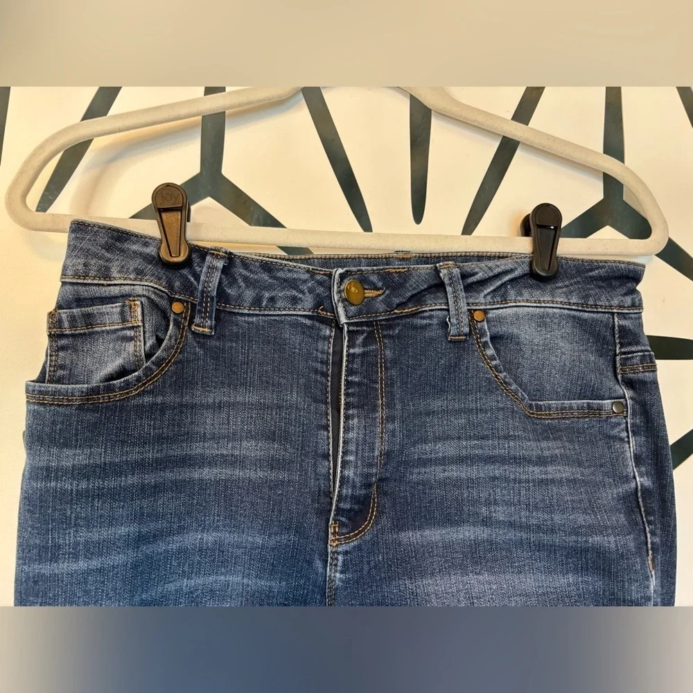 D Jeans Dark Blue Skinny Distressed Jeans – Size 8P